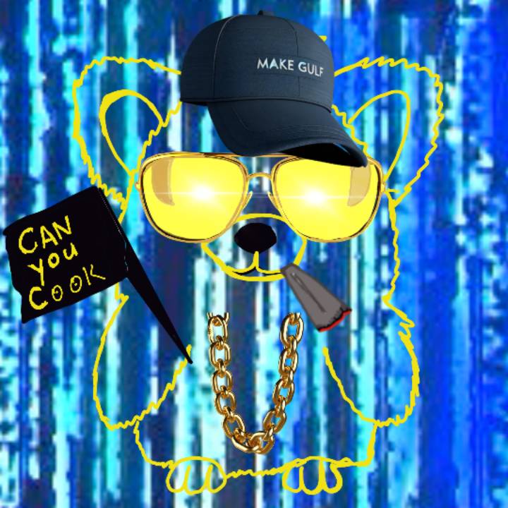 Furbi World character #1 with gold glasses and chain